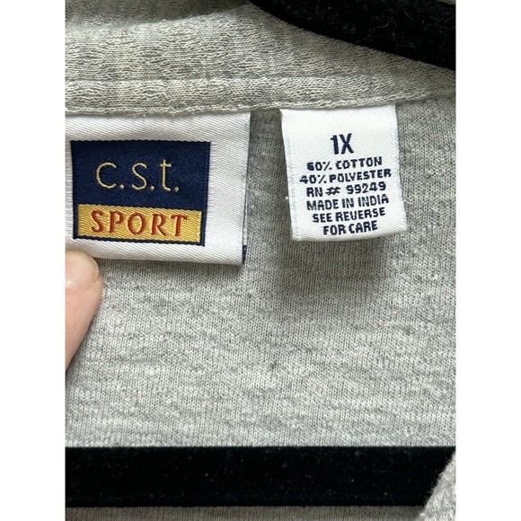 CST Sport Womens Cardigan 1X Floral Embroidered V Neck Artsy 90s Boho Vintage - Picture 3 of 10